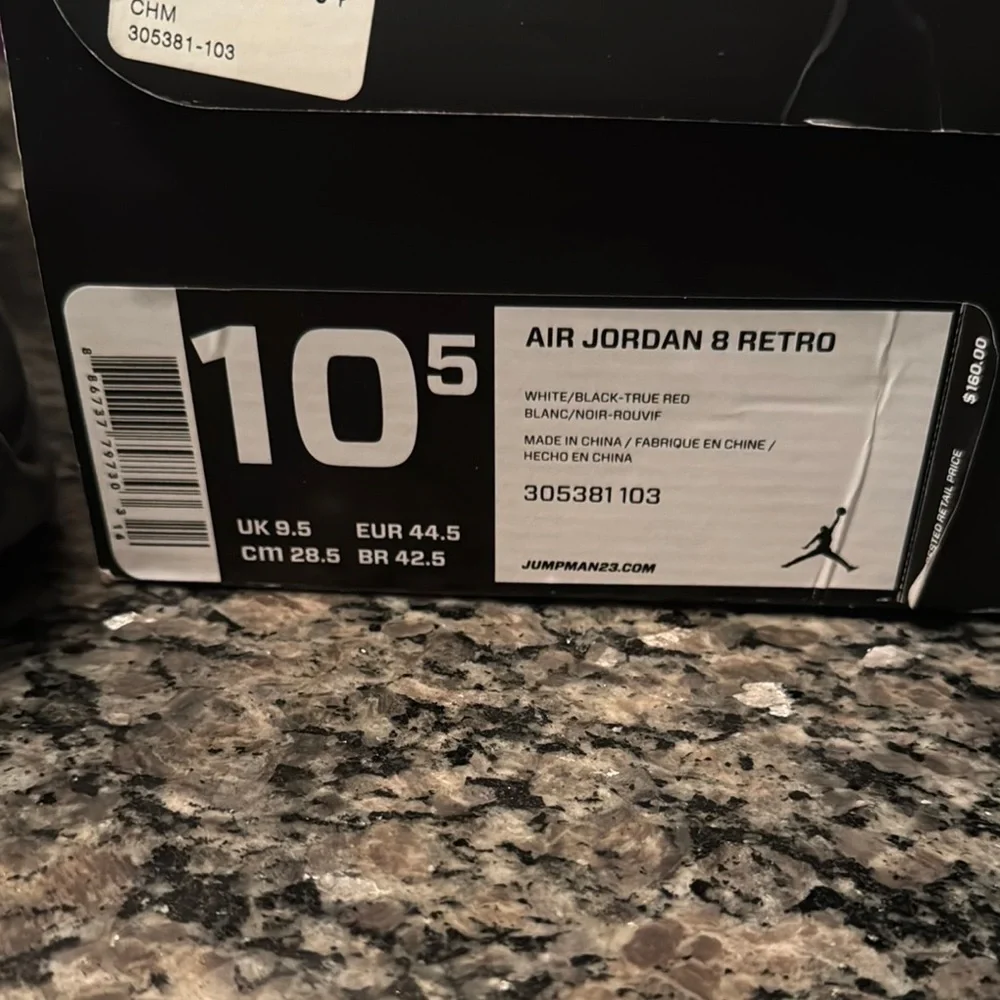 Nike Air Jordan 8 Retro Black and Blue Sneakers EUC 10.5